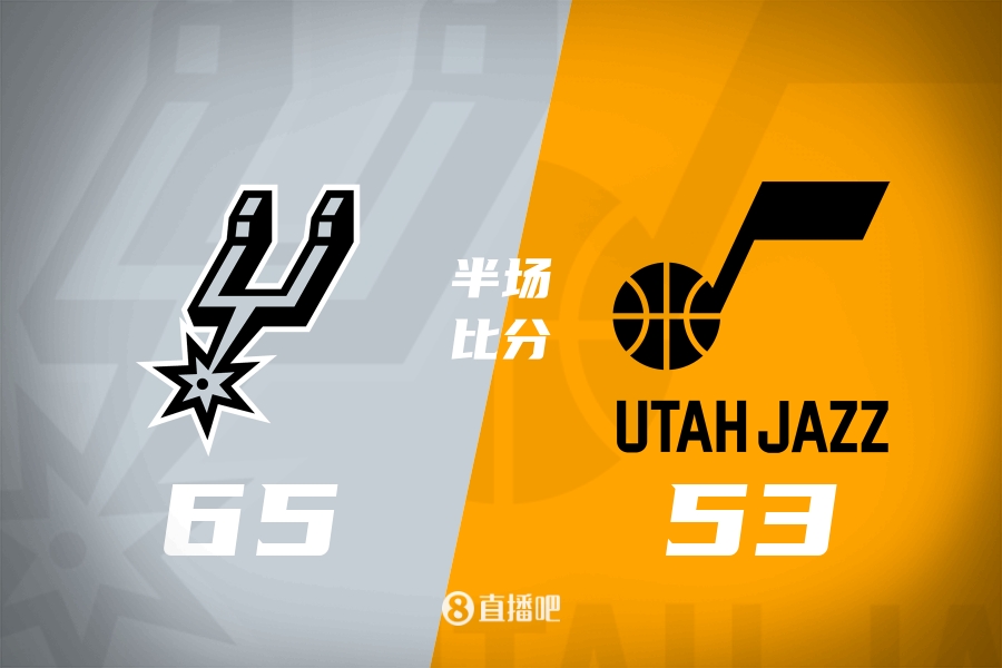 世界杯客户端安装-马刺半场5人上双&65-53领先爵士 文班填满数据栏 乔治14分